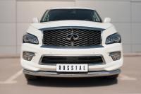 Защита переднего бампера d76 (секции) INFINITI QX 80 2014-2017