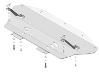 Защита алюминиевая Мотодор BMW X1 (e84) 2009-2014