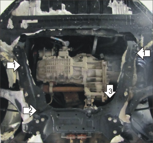 Фото Защита Motodor для картера и КПП Ford Mondeo (МКПП) (2000-2007)