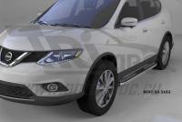 Пороги алюминиевые (Zirkon) Nissan X-Trail (2014-)