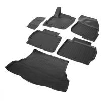Комплект ковриков салона и багажника Rival для Ford Mondeo V седан 2015-н.в., полиуретан, с крепежом, с перемычкой, 6 шт., K11802002-1