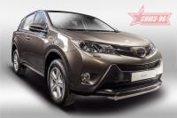 Защита переднего бампера труба 75x42 овальная Toyota RAV-4 (2013-)