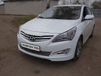 Решетка радиатора 12 мм для Hyundai Solaris (седан/хетчбэк) 2014-2017