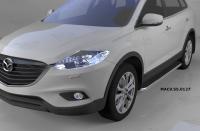 Пороги алюминиевые (Ring) Mazda (Мазда) CX9 (2013-)