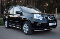 Пороги труба d63 (вариант 3) NISSAN X-Trail 2011-2014