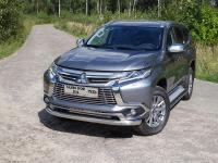 Защита передняя нижняя 76,1 мм для Mitsubishi Pajero Sport 2016-