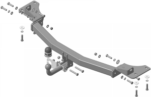 Фаркоп Мотодор с оцинкованным шаром на Ford Explorer 2015-