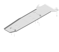 Защита топливного бака алюминиевая Мотодор Ford F-150 Raptor SuperCrew 2017-2021