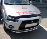 Дефлектор капота Mitsubishi ASX (Митсубиши ASX) (2010-2013/2013-) (широкий) (темн.)
