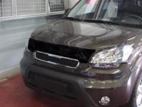 Дефлектор капота Kia Soul (Киа Соул) (2009-2012) (темн.)