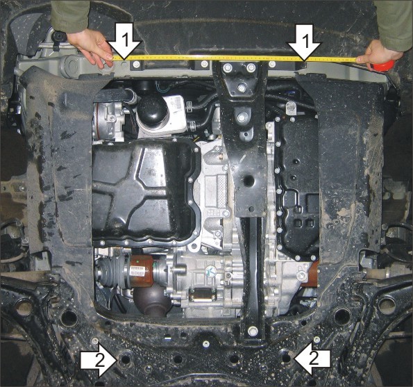 Фото Защита Motodor для картера и КПП Jeep Compass (2006-2016)