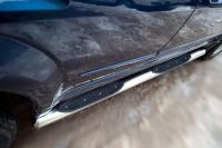 Пороги труба d76 с накладками (вариант 3) GREAT WALL HOVER H5 2010-