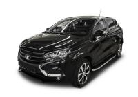 Пороги алюминиевые Rival "Premium" для Lada X-Ray 2016-