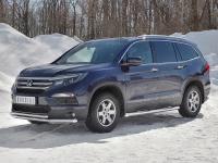 Защита переднего бампера d63 секции-d42 дуга HONDA PILOT 2016-