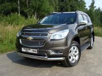Защита передняя нижняя (двойная) 76,1/42,4 мм для Chevrolet Trailblazer 2013-