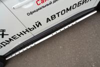 Пороги труба 75х42 овал с проступью MITSUBISHI Outlander 2014