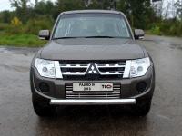 Решетка радиатора 16 мм для Mitsubishi Pajero IV 2011-2014