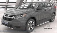 Пороги алюминиевые (Brillant) Honda CR-V (V 2017-) (серебр)