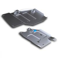 Защита РК и топливных трубок Rival для Jeep Grand Cherokee 2010-2014 2014-2018 2018-н.в., алюминий 4 мм, с крепежом, 333.2735.1