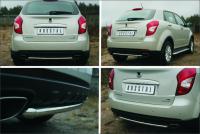 Защита заднего бампера d42 (дуга) SSANG YONG ACTYON 2014-