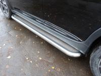 Пороги с площадкой (нерж. лист) 60,3 мм для Subaru XV 2017-