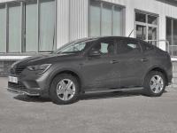 Пороги труба 120х60 овал с проступью  RENAULT ARKANA 2019-