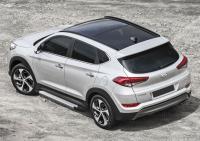 Пороги алюминиевые Rival "Silver" для Hyundai Tucson 2015-