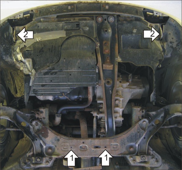 Фото Защита Motodor для картера и кпп Mazda Premacy (1999-2005)