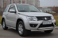 Защита переднего бампера d63/42 (дуга) SUZUKI Grand Vitara 3дв. 2012-2016