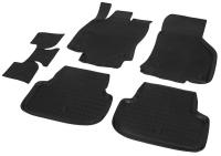 Автомобильные коврики Rival для Volkswagen Golf 7 хэтчбек 2012-н.в., полиуретан, с крепежом, с перемычкой, 5 шт., 15801001