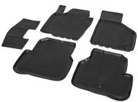 Автомобильные коврики Rival для Volkswagen Passat B7 2010-2015, полиуретан, с крепежом, с перемычкой, 5 шт., 15803001
