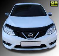 Дефлектор капота Nissan Tiida (2015-) (темн.)