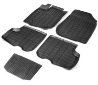 Коврики салона литьевые Rival для Renault Logan седан 2014-н.в., резина, с крепежом, с перемычкой, 5 шт., 64702001