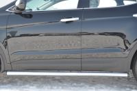 Пороги труба d63 (вариант 2) HYUNDAI Santa Fe 2009-2011
