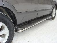 Защита порогов 42 мм для Kia Mohave