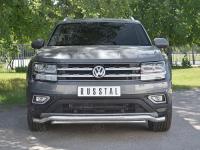 Защита переднего бампера d63 волна-d42 дуга VOLKSWAGEN TERAMONT 2017-