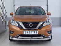 Защита переднего бампера d63 секция-75х42 дуга NISSAN MURANO 2016