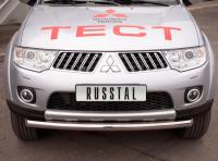 Защита переднего бампера d76 MITSUBISHI Pajero Sport 2010-2012