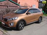 Дефлекторы боковых окон Kia Sorento Prime (2015-) (4шт.) (темн.)
