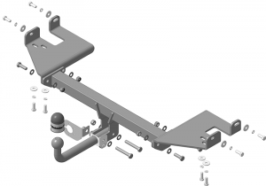 фото Фаркоп Мотодор с оцинкованным шаром на Hyundai Tucson 2004-2010