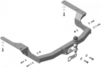 Фаркоп Мотодор с оцинкованным шаром на Toyota Highlander 2014-2020