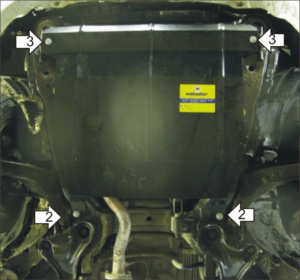 Фото Защита Motodor для картера и кпп Mitsubishi Space Wagon (1998-2004)