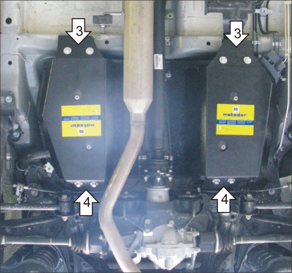 Фото Защита Motodor для бензобака (из двух частей) Suzuki Grand Vitara (2005 по наст.)