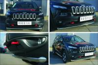 Защита переднего бампера d63 (секции) JEEP Cherokee Trailhawk 2014-