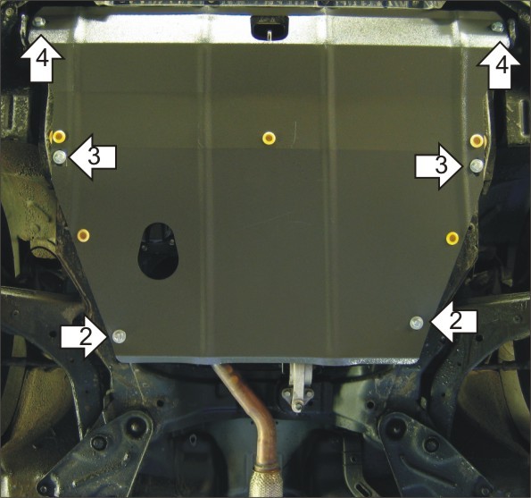 Фото Защита Motodor для картера и КПП KIA Cerato (2004-2006)