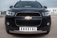 Защита переднего бампера 75х42/75х42 овалы CHEVROLET Captiva 2011-2013