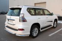 Защита заднего бампера уголки d76(секции) LEXUS GX 460 2014-