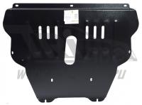 Защита Альфеко для картера двигателя и кпп Citroen C4 Picasso (2007-2010) 2 части