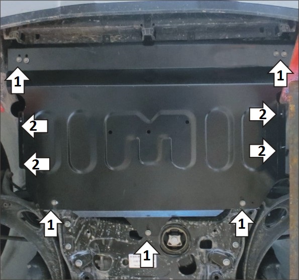 Фото Защита стальная Мотодор Volkswagen Terramont 2018-