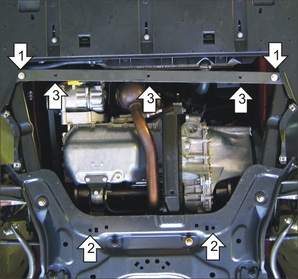Фото Защита Motodor для картера и кпп Citroen С4 (2004-2008)